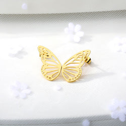 Simple Butterfly Stainless Steel Earrings