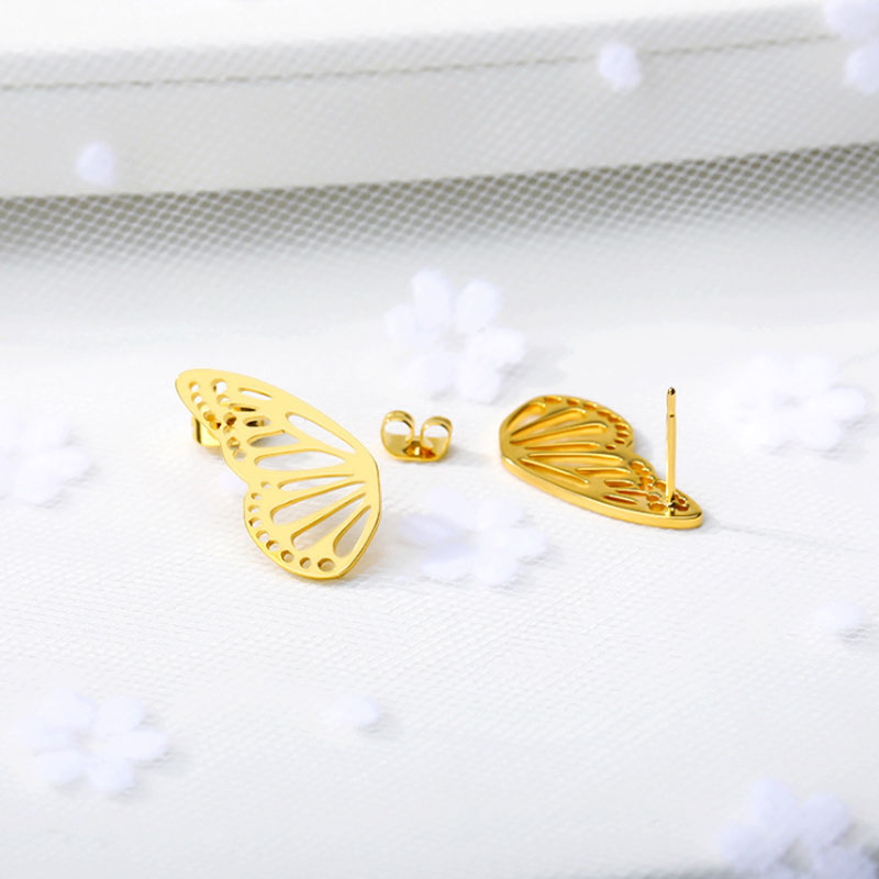 Simple Butterfly Stainless Steel Earrings