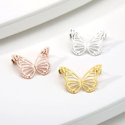 Simple Butterfly Stainless Steel Earrings