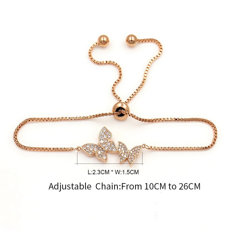 Zirconia Crystal Hot Butterfly Bracelet