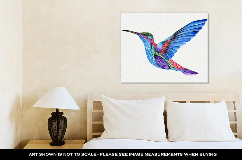 Canvas Hummingbird Watercolor Painting