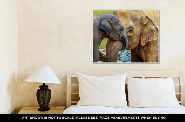 Canvas Elephant And Baby Elephant