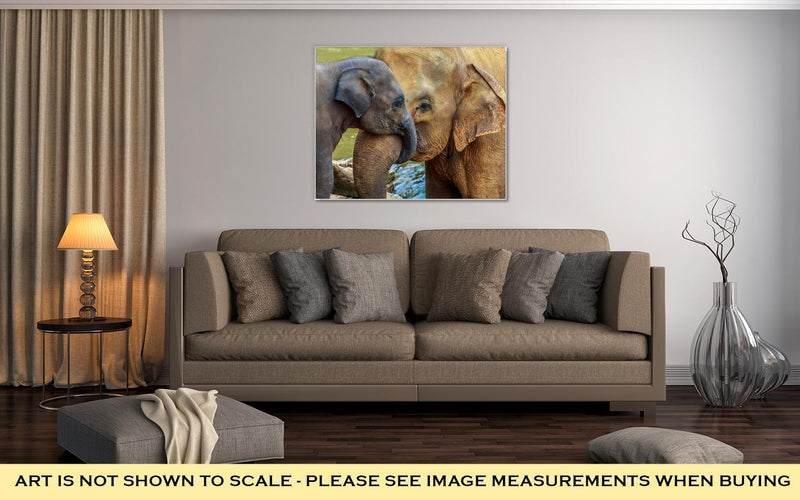 Canvas Elephant And Baby Elephant