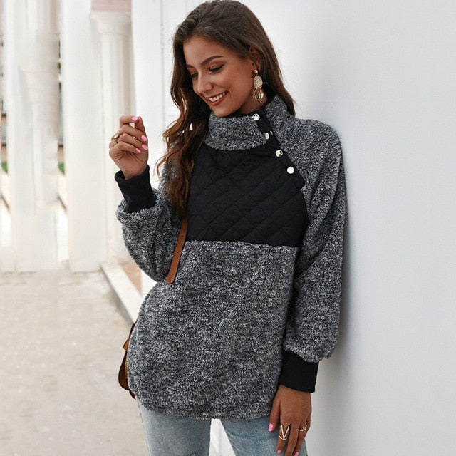 Long Sleeve Patchwork Pullover