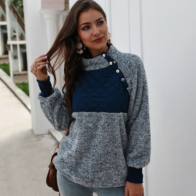 Long Sleeve Patchwork Pullover