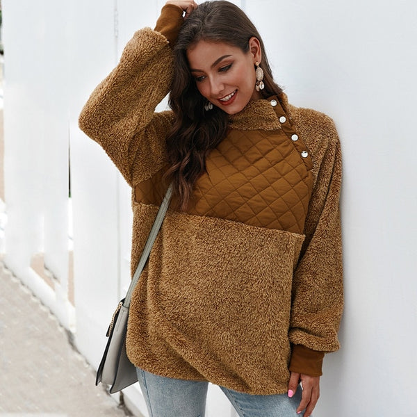 Long Sleeve Patchwork Pullover