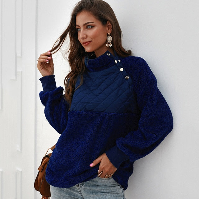 Long Sleeve Patchwork Pullover