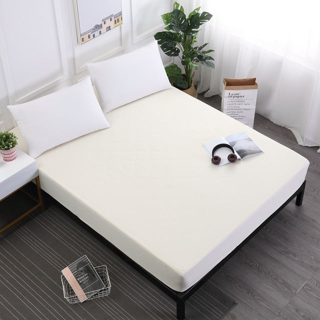 Solid Mattress Protector with Elastic Band