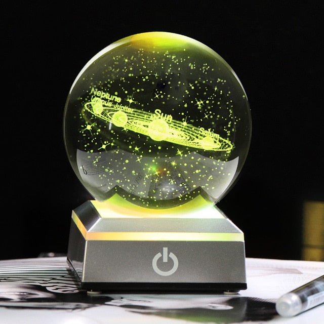 Crystal Solar System Planet LED Light