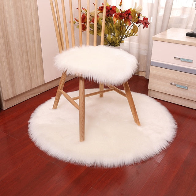 Luxury Soft Small Artificial Sheepskin Rug