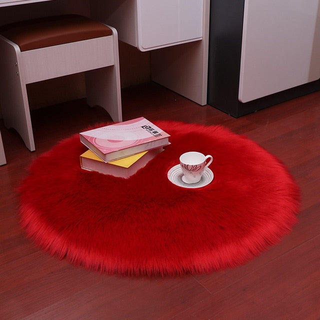 Luxury Soft Small Artificial Sheepskin Rug