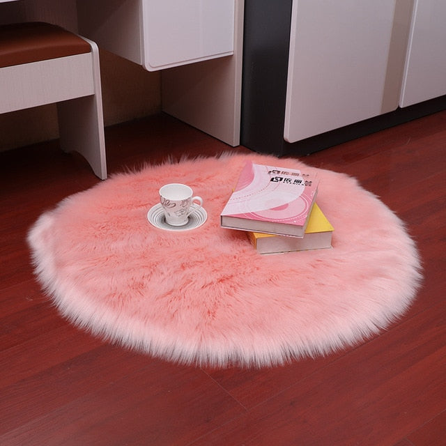 Luxury Soft Small Artificial Sheepskin Rug