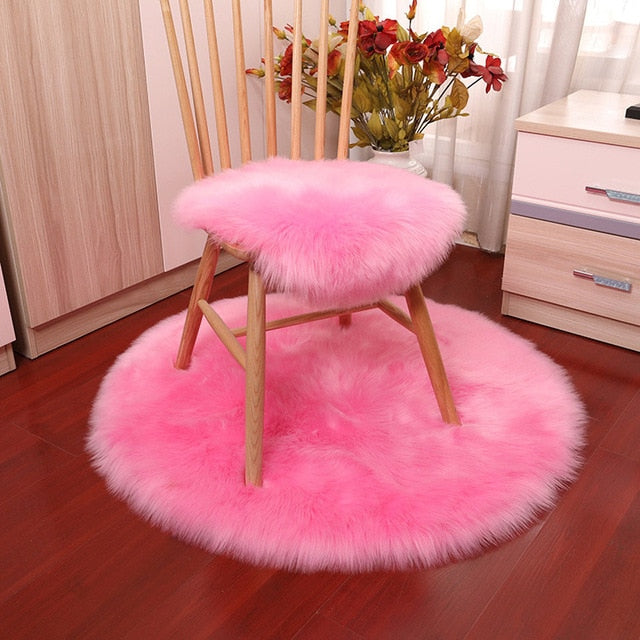 Luxury Soft Small Artificial Sheepskin Rug