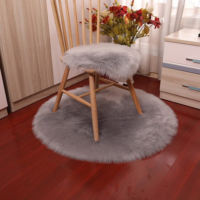 Luxury Soft Small Artificial Sheepskin Rug