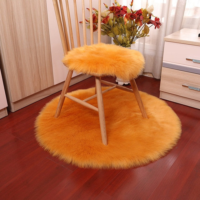 Luxury Soft Small Artificial Sheepskin Rug