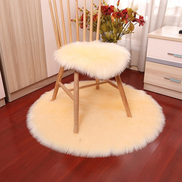 Luxury Soft Small Artificial Sheepskin Rug