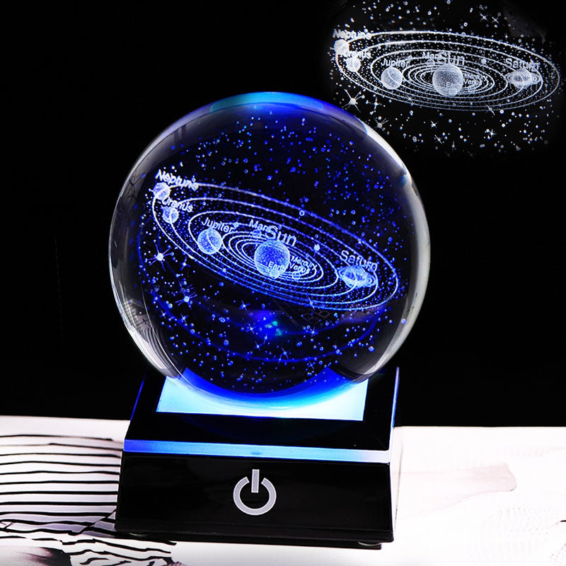 Crystal Solar System Planet LED Light