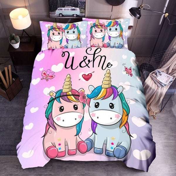 Denisroom Unicorn Duvet Cover set