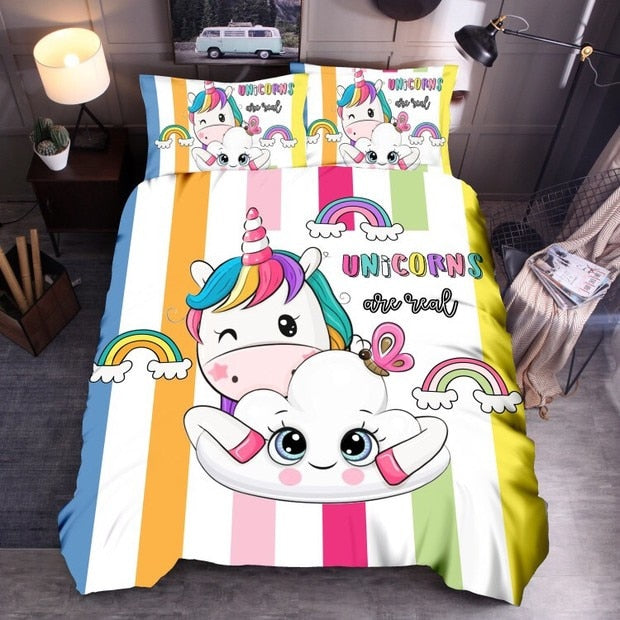 Denisroom Unicorn Duvet Cover set