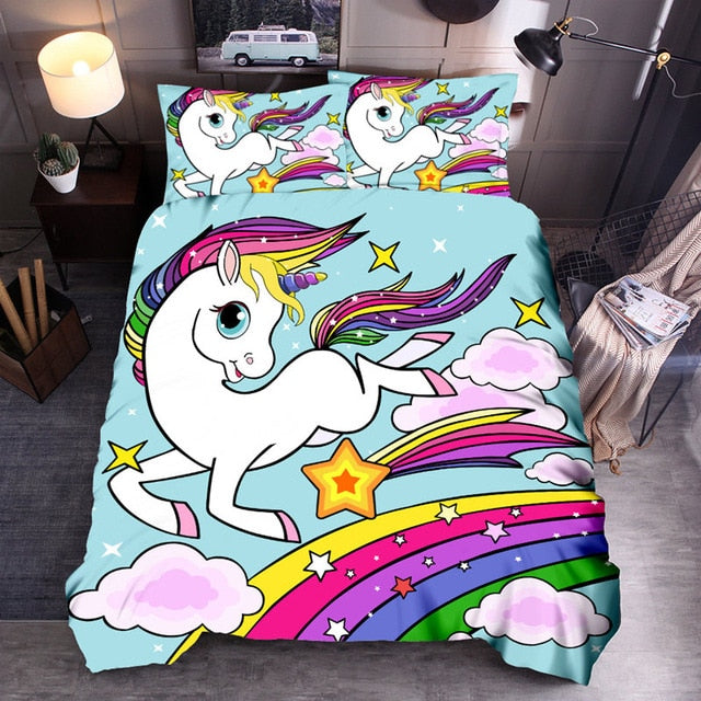 Denisroom Unicorn Duvet Cover set