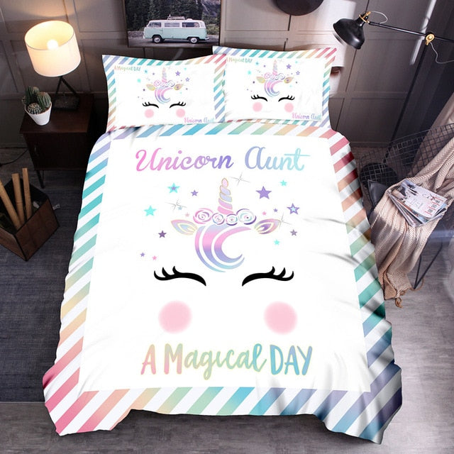 Denisroom Unicorn Duvet Cover set