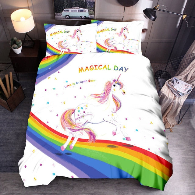 Denisroom Unicorn Duvet Cover set