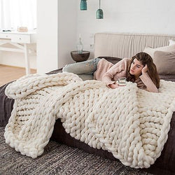 Chunky Knitted Blanket