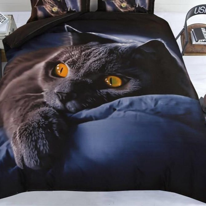 Black Cat Duvet Cover & Pillowcases