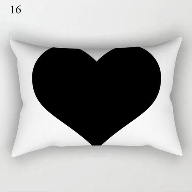 White LOVE Pillow Cover