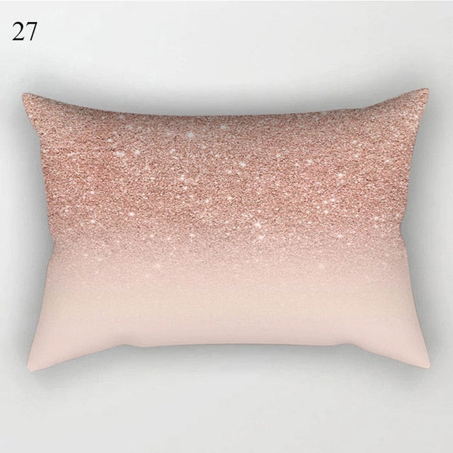 White and Pink Chic Pillow Cover