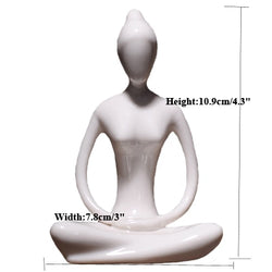 Yoga Pose Ceramic Statue