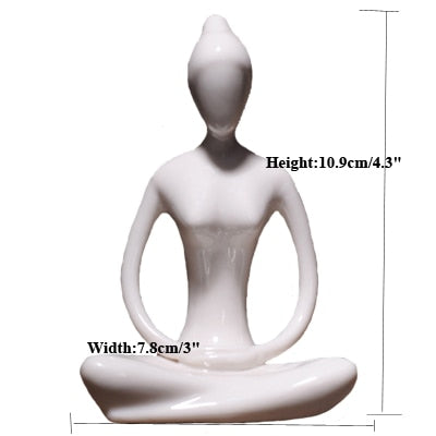 Yoga Pose Ceramic Statue