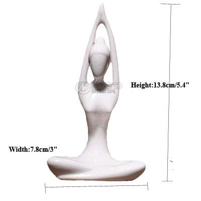 Yoga Pose Ceramic Statue