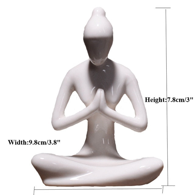 Yoga Pose Ceramic Statue