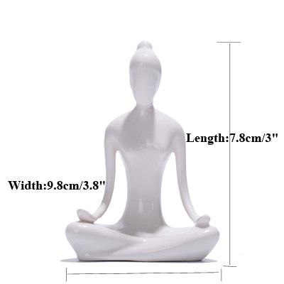 Yoga Pose Ceramic Statue