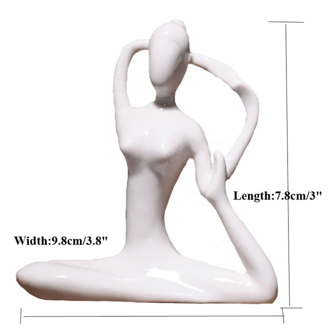 Yoga Pose Ceramic Statue