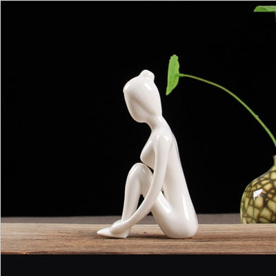 Yoga Pose Ceramic Statue