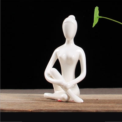 Yoga Pose Ceramic Statue