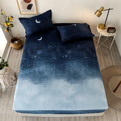 Blue Night Sky Reactive Printed Bedsheets