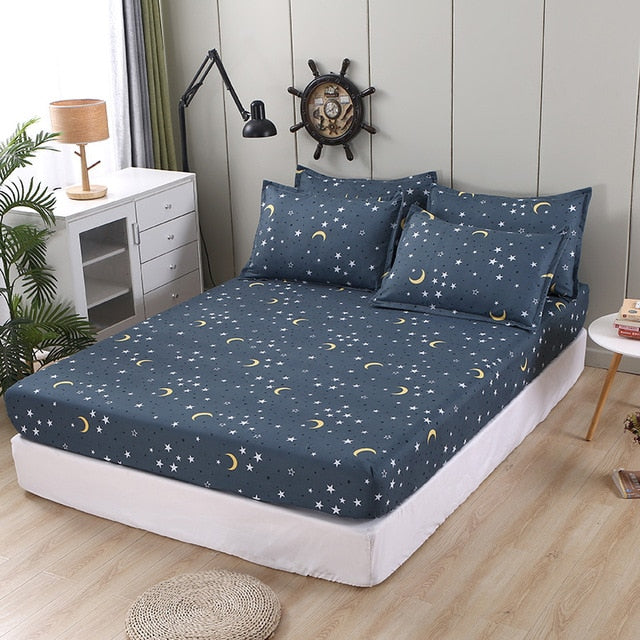 Blue Night Sky Reactive Printed Bedsheets