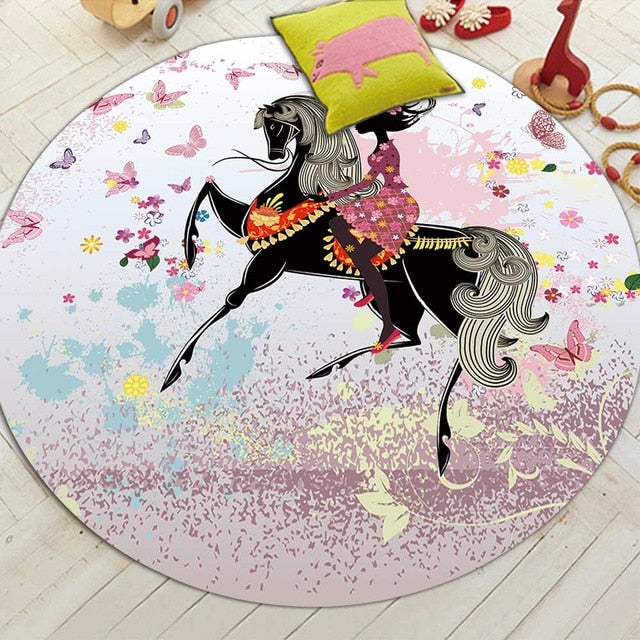 Cartoon Series Fairy Printed Carpets