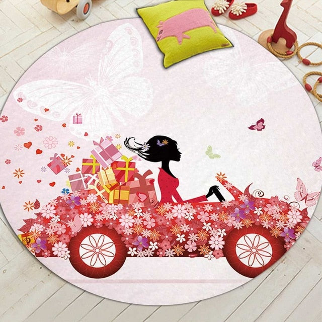 Cartoon Series Fairy Printed Carpets