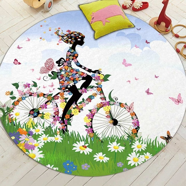 Cartoon Series Fairy Printed Carpets