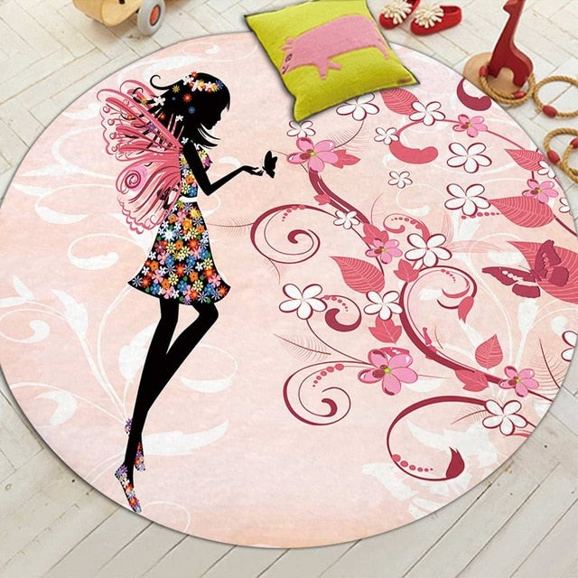 Cartoon Series Fairy Printed Carpets