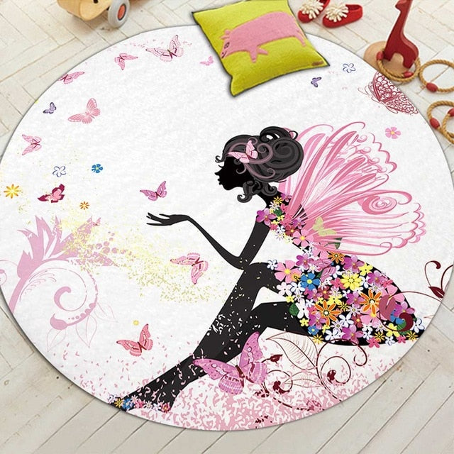 Cartoon Series Fairy Printed Carpets