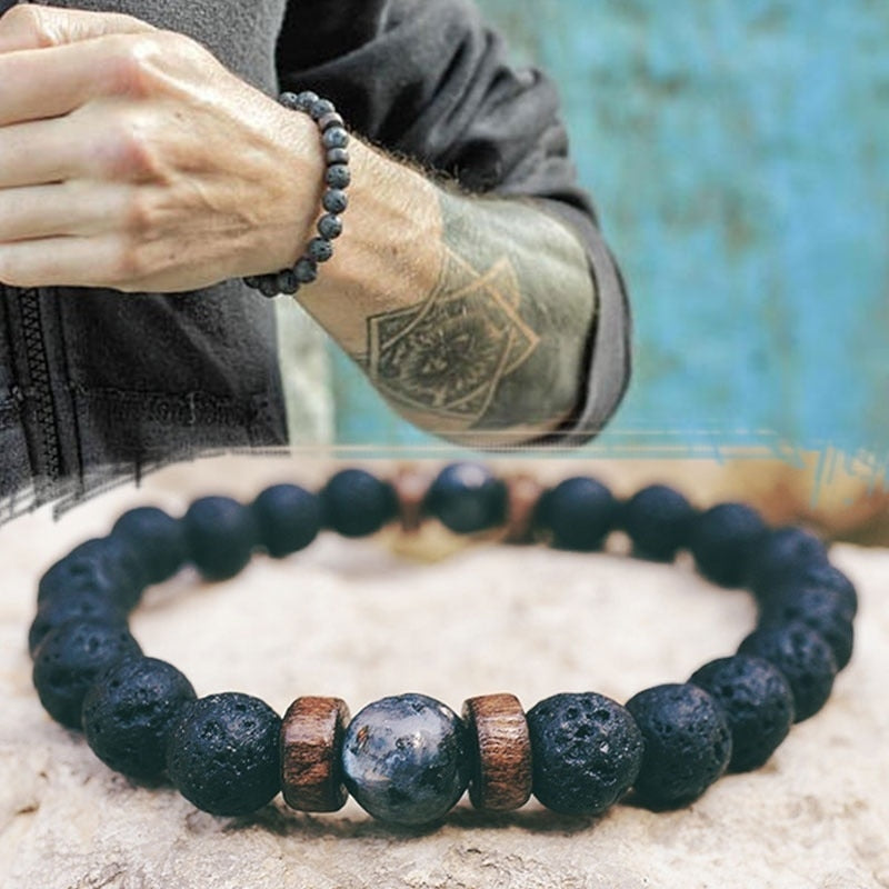 Moonstone Bead Tibetan Buddha Bracelet