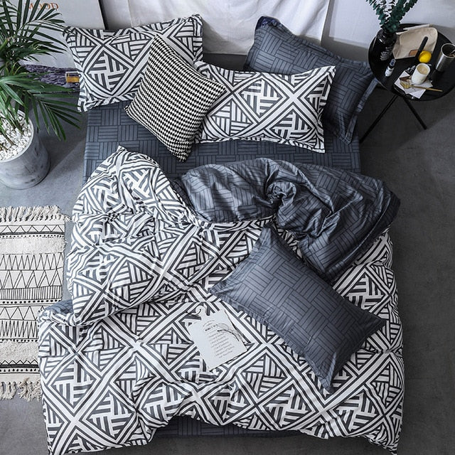 Marble Geometric Duvet Cover Sets