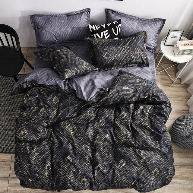 Marble Geometric Duvet Cover Sets