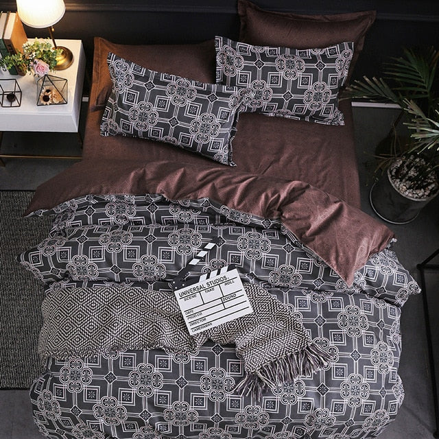 Marble Geometric Duvet Cover Sets