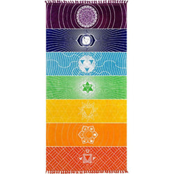 Rainbow Chakra Tapestry Towel